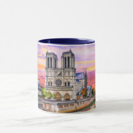Aquarellmalerei in Paris Sehenswürdigkeiten #3 Tasse