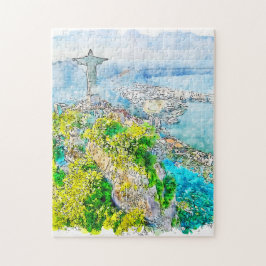Aquarellmalerei in Rio de Janeiro Puzzle