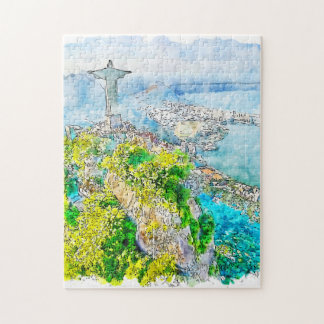 Aquarellmalerei in Rio de Janeiro Puzzle