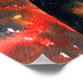 Aquarellmalerei Japanische Ahornbaumkunst Poster (Ecke)