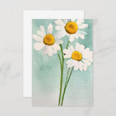 Aquarellmalerei Kamille Blume Weiße Blüte Dankeskarte (Vorne/Hinten)