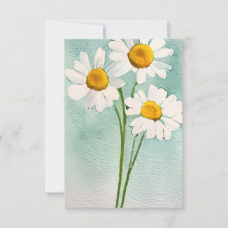 Aquarellmalerei Kamille Blume Weiße Blüte Dankeskarte