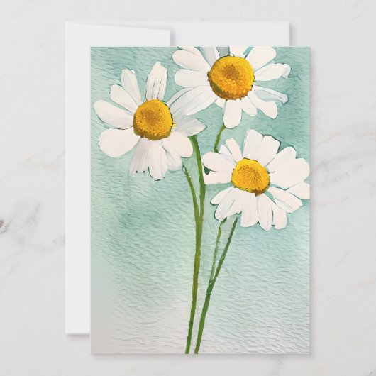 Aquarellmalerei Kamille Blume Weiße Blüte Feiertagskarte (Vorderseite)