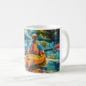 Aquarellmalerei Kayak Kaffeetasse (VorderseiteRechts)