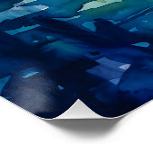 Aquarellmalerei Kayak Poster (Ecke)