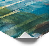 Aquarellmalerei Kayak Poster (Ecke)