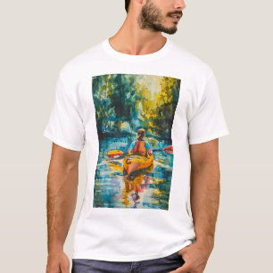 Aquarellmalerei Kayak T-Shirt