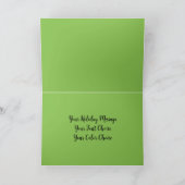 Aquarellmalerei Kerze Weihnachten Lila Grün Karte (Innenseite)