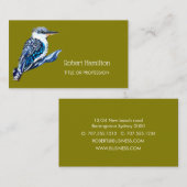 Aquarellmalerei Kookaburra Visitenkarte (Vorne/Hinten)