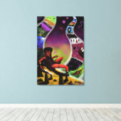 Aquarellmalerei Krieger mysteriöse Dimension Leinwanddruck (Insitu (Holzboden))