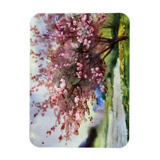 Aquarellmalerei Landschaft Magnet (Vertikal)