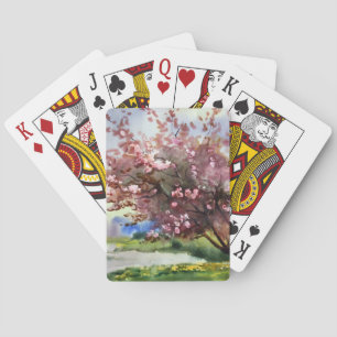 Aquarellmalerei Landschaft Spielkarten