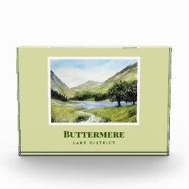 Aquarellmalerei Landschaftsbild Buttermere Fotoblock