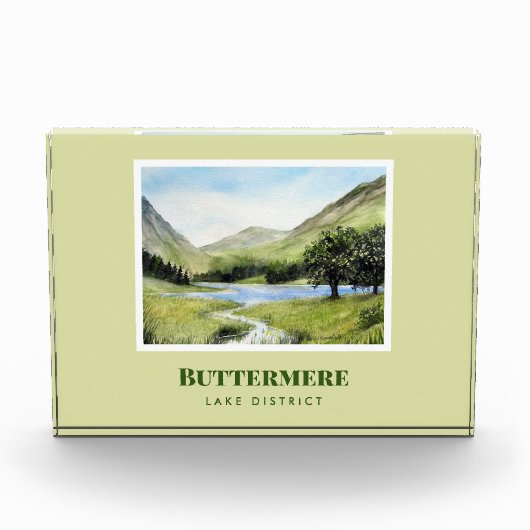 Aquarellmalerei Landschaftsbild Buttermere Fotoblock (Vorderseite)