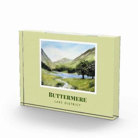 Aquarellmalerei Landschaftsbild Buttermere Fotoblock (Rechts)