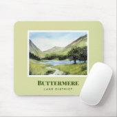 Aquarellmalerei Landschaftsbild Buttermere Mousepad (Mit Mouse)