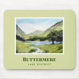 Aquarellmalerei Landschaftsbild Buttermere Mousepad