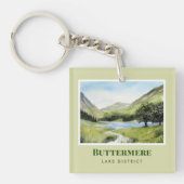 Aquarellmalerei Landschaftsbild Buttermere Schlüsselanhänger (Vorderseite)