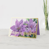 Aquarellmalerei Lavender Poinsettia Weihnachten (Vorderseite)