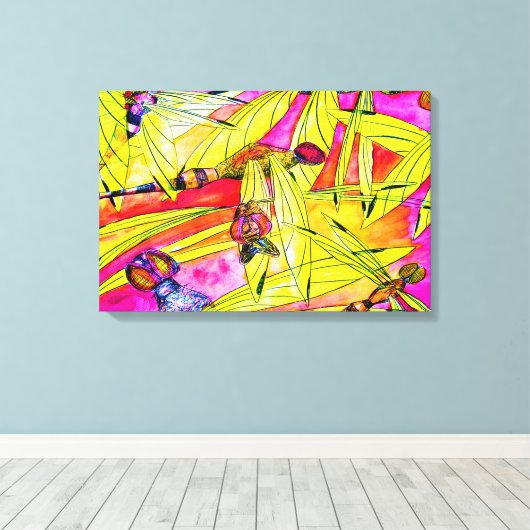Aquarellmalerei Leinwanddruck (Insitu (Holzboden))