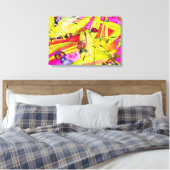 Aquarellmalerei Leinwanddruck (Insitu (Schlafzimmer))