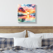 Aquarellmalerei Leinwanddruck (Insitu (Schlafzimmer))