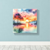 Aquarellmalerei Leinwanddruck (Insitu (Holzboden))