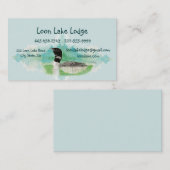 Aquarellmalerei Loon, Wilderness Bird Business Visitenkarte (Vorne/Hinten)