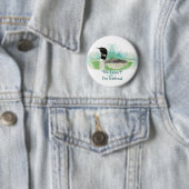 Aquarellmalerei Loon, Wilderness Bird Button (Beispiel)