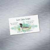 Aquarellmalerei Loon, Wilderness Bird Magnetische Visitenkarte (Beispiel)