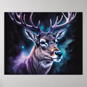 Aquarellmalerei Majestic Deer 5:4 Poster (Vorne)