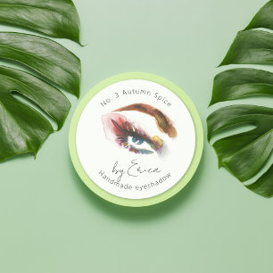 Aquarellmalerei Makeup Eyeshadow Verpackung Runder Aufkleber