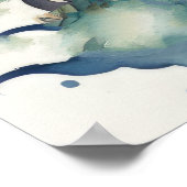 Aquarellmalerei Meerjungfrau Poster (Ecke)