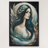 Aquarellmalerei Meerjungfrau Puzzle (Vertikal)