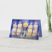 Aquarellmalerei Menorah Frieden Feiertagskarte (Vorderseite)