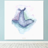 Aquarellmalerei mit blauem Siegel Leinwanddruck (Insitu (Holzboden))