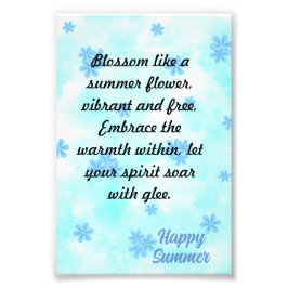 Aquarellmalerei mit blühender Handmalerei Fotodruck