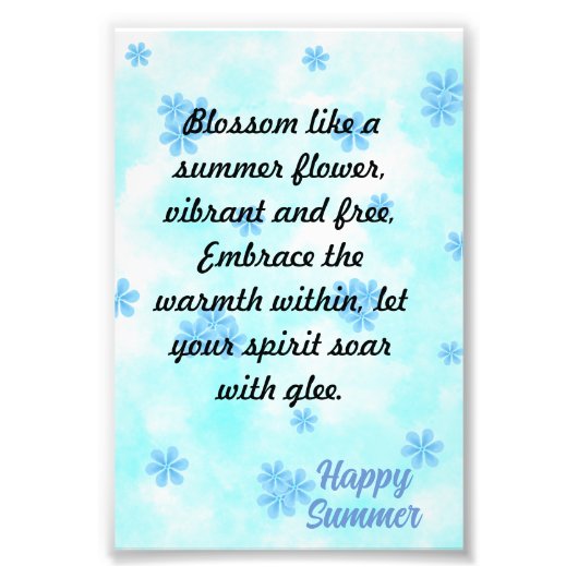 Aquarellmalerei mit blühender Handmalerei Fotodruck (Vorne)