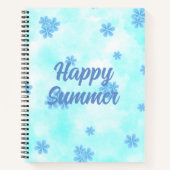 Aquarellmalerei mit blühender Handmalerei Notizblock (Vorderseite)