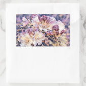 Aquarellmalerei mit einer lila Zaea Blütenpracht Rechteckiger Aufkleber (Tasche)