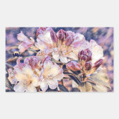 Aquarellmalerei mit einer lila Zaea Blütenpracht Rechteckiger Aufkleber (Vorderseite)