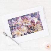 Aquarellmalerei mit einer lila Zaea Blütenpracht Rechteckiger Aufkleber (Umschlag)