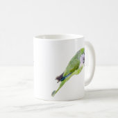 Aquarellmalerei mit grünem Papagei Kaffeetasse (VorderseiteRechts)