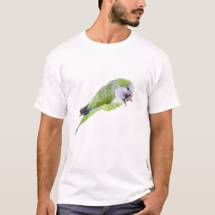 Aquarellmalerei mit grünem Papagei T-Shirt