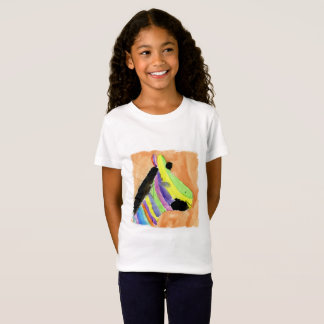 Aquarellmalerei mit Regenbogen Zebra T-Shirt