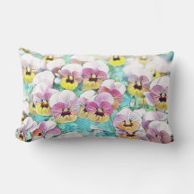 Aquarellmalerei mit rosa-gelblich-weißen Stiefmütt