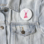 Aquarellmalerei mit rosa Hasen Button (Beispiel)