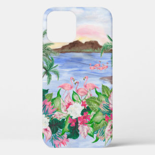 Aquarellmalerei nahtlos mit hawaiianischem Muster Case-Mate iPhone Hülle