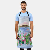 Aquarellmalerei nahtlos mit hawaiianischem Muster Schürze (Getragen)