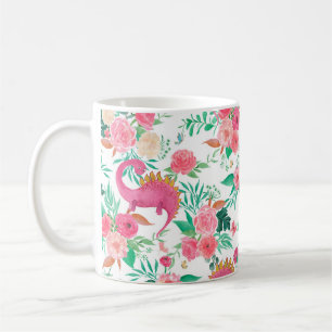 Aquarellmalerei nahtlos mit niedlichem DIN Kaffeetasse